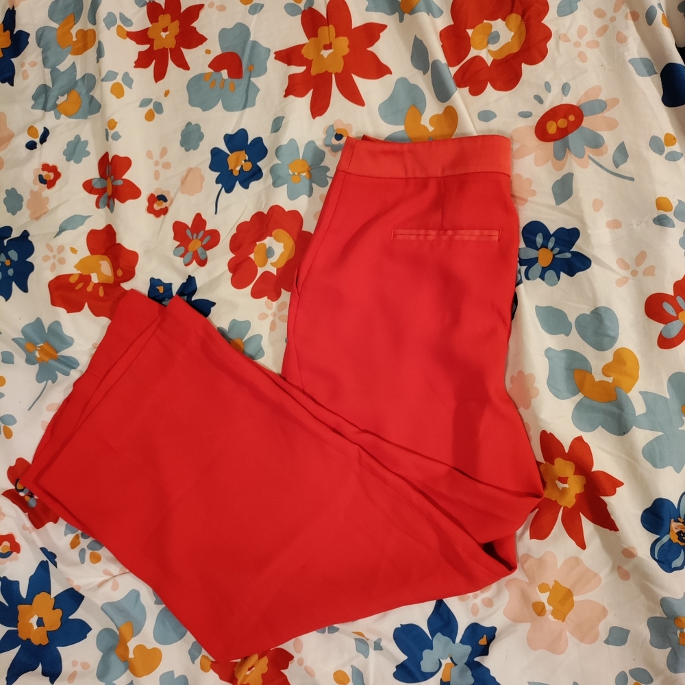 Boden red suit pants
